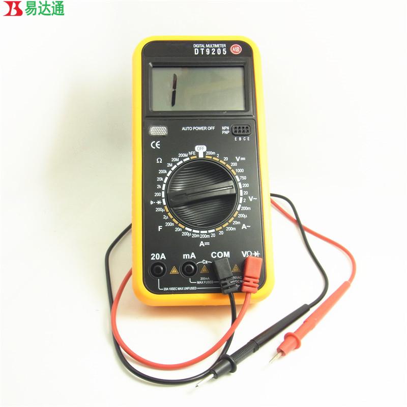 DT9205 Êý×ÖÍòÓÃ±í ¿Éµ÷ÊýÏÔ±í´óÆÁÄ» Åä¶Ô±í±Ê