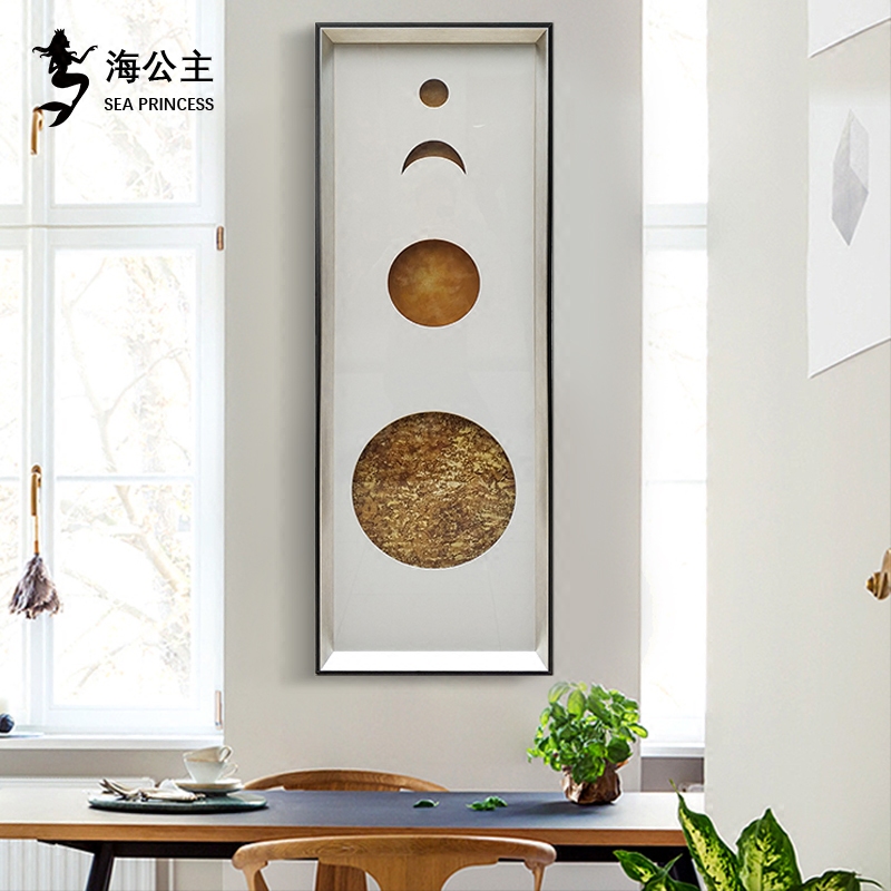 海公主手工立体装饰画简约现代卧室床头挂画玄关抽象实物画书房画图片