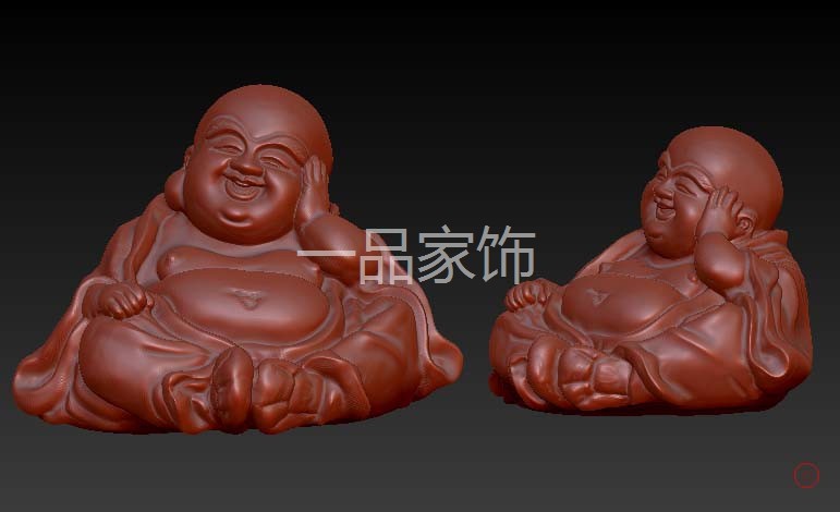 小佛2--立体图三维核雕精雕图圆雕图stl模型3d打印非实物