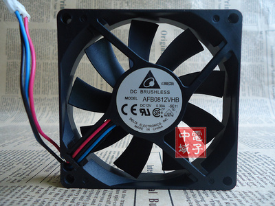 台达 8015 12V 0.30A 8CM厘米 CPU 电脑机箱 电源风扇 AFB0812VHB