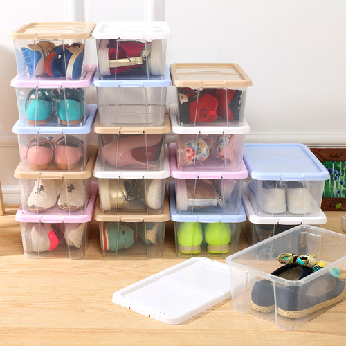 加厚透明女士鞋盒男女塑料鞋子