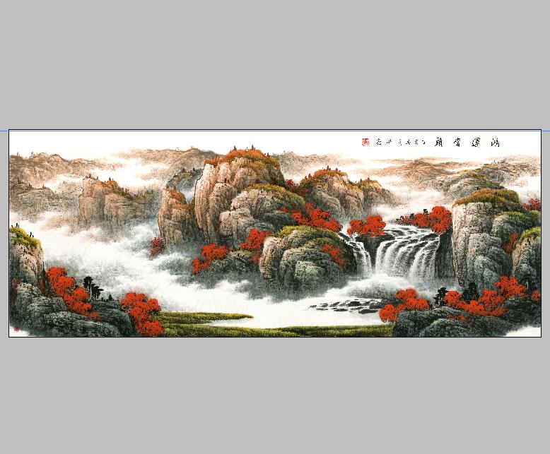 国画招财鸿运当头画心办公客厅装饰画芯高清微喷 家居饰品 国画 原图主图