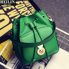 Hey Linda stylish lock bucket bag handbag new 2015 fall/winter tide portable single shoulder slung bags