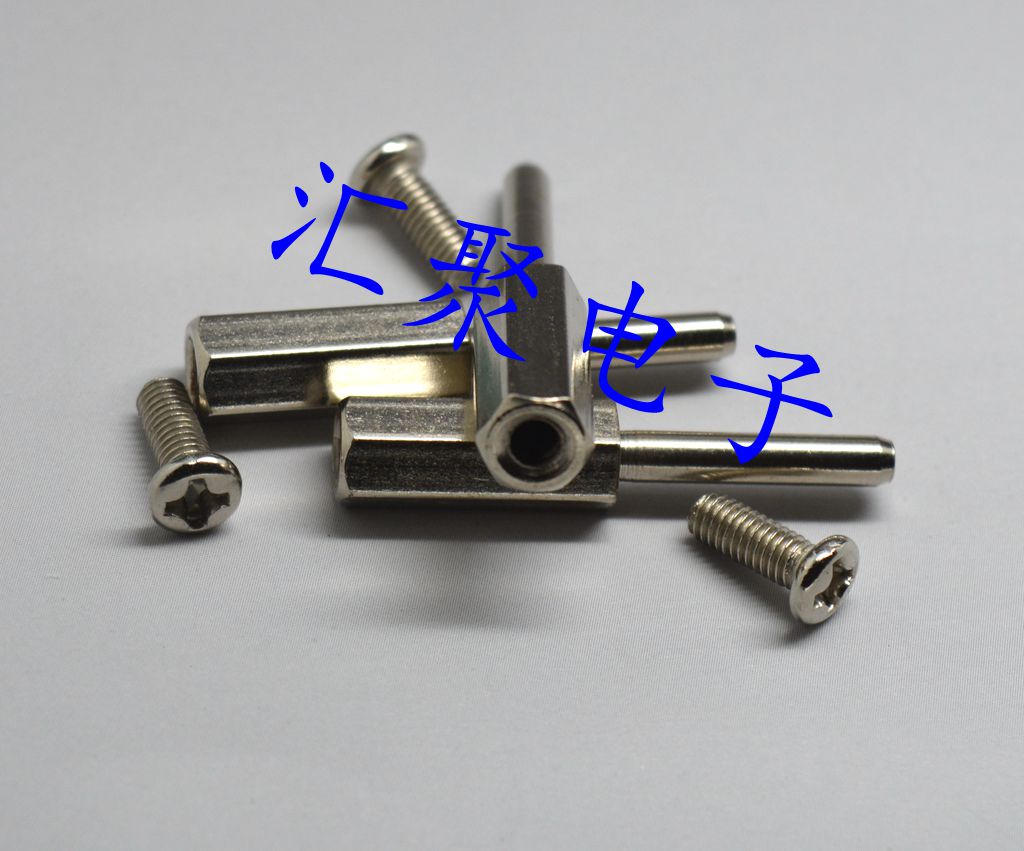 六角定位柱直径2.8/2.5/2.0mm 中号M定位柱 铁钉 铁销ICT配螺丝