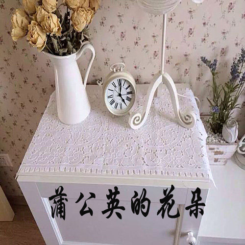 收藏级别，维美系白色手工绣花桌旗|桌布（35*70厘米）
