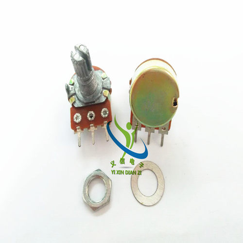 进口膜片 单联A10K 带步进 轴长15MM 梅花轴 功放 音响电位器