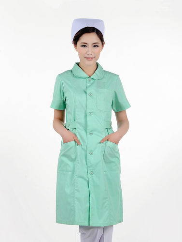 南丁格尔女短袖护士服娃娃领小圆领美容服导医服ICU特护装牙医服