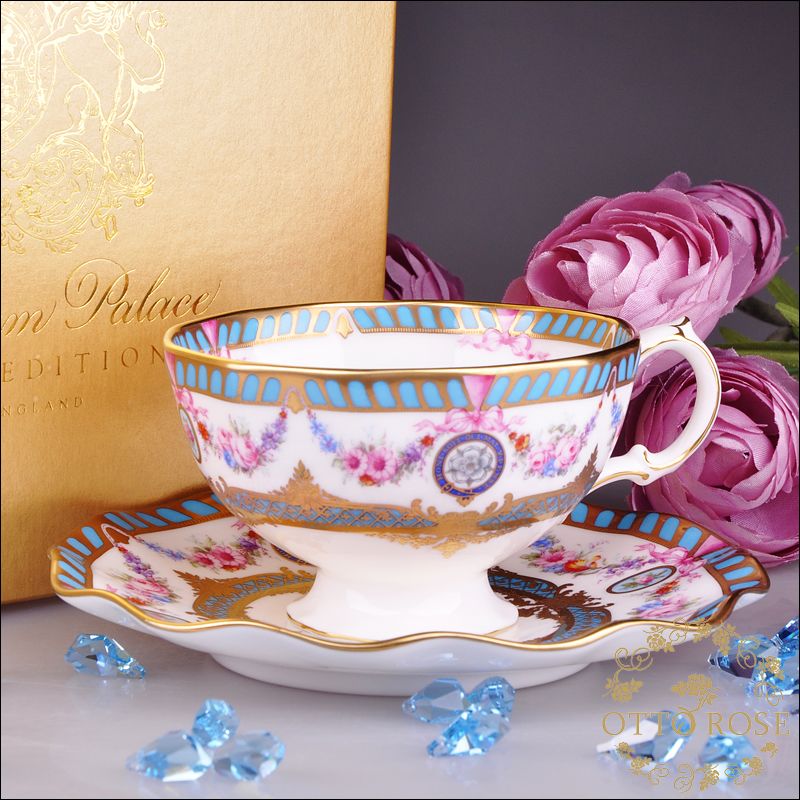 超级无敌美丽的22k浮雕金杯碟，全球极少限量250.