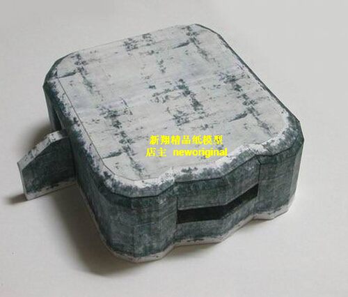 二战法国诺曼底登陆德国火炮机枪碉堡军事要塞堡垒工事建筑模型