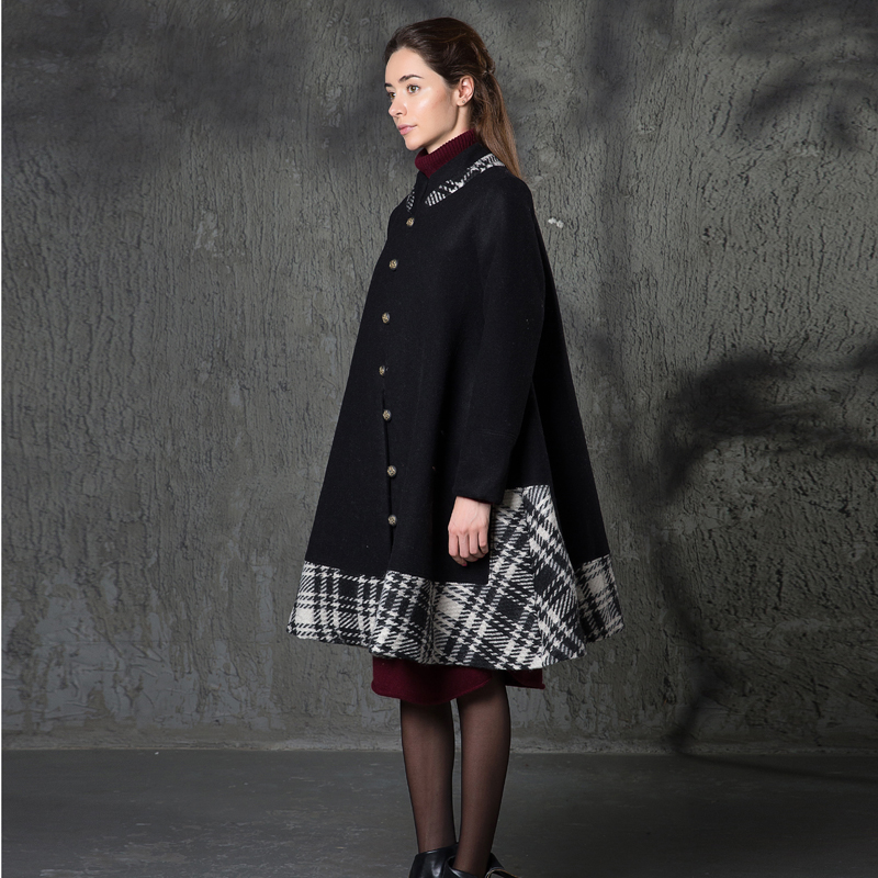 gy0007人弗缘秋冬新款斗篷大码女装