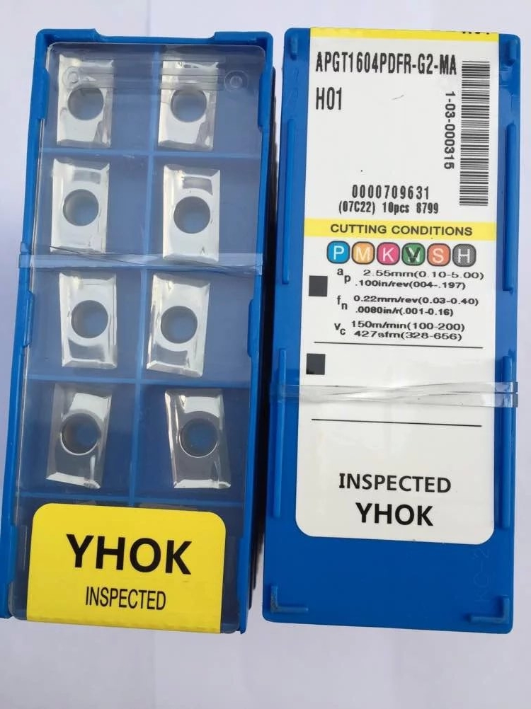 YHOK铝用铣刀片 车刀片 H01材质 高光洁度，韩国研发 青岛生产, 加工使用寿命达到韩国原产的八成以上，一盒10片起售，50片起包邮