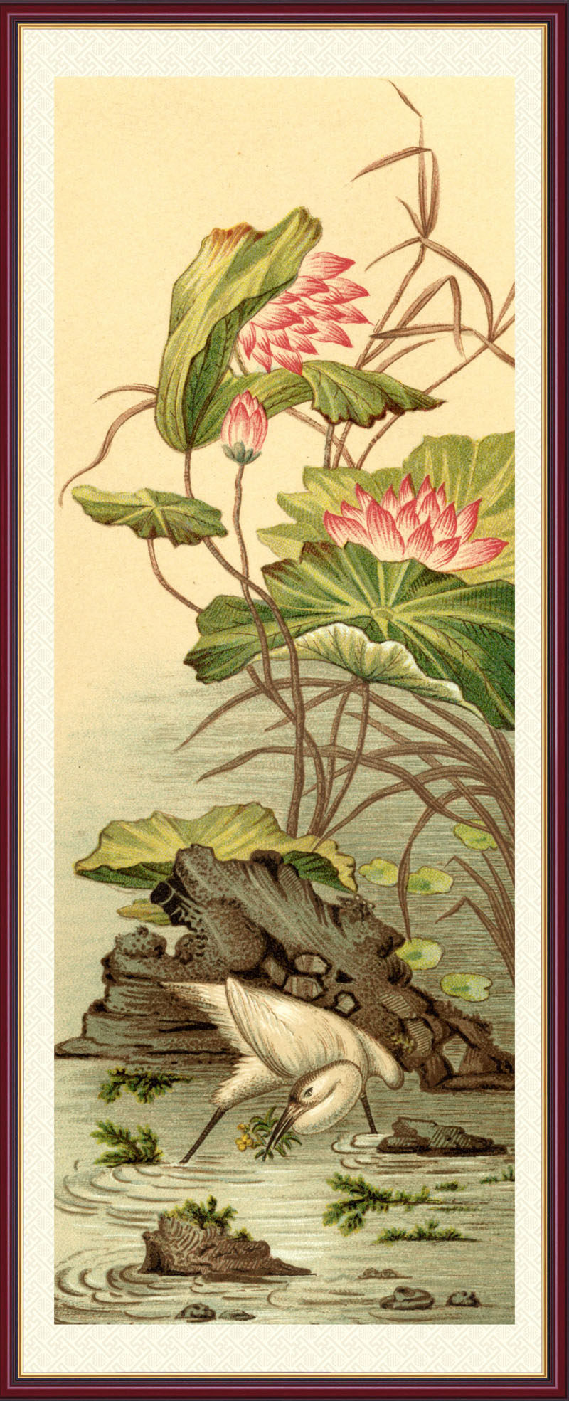 756海报印制展板写真喷绘735荷花画山水风景画客厅装饰画国画