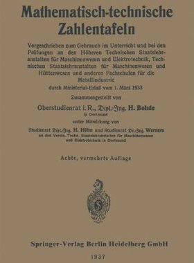 【预订】Mathematisch-Technische Zahlentafeln...