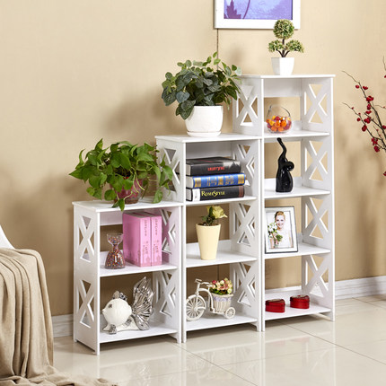 简约雕花架装饰架儿童书架卧室客厅浴室置物架收纳书架创意落地架