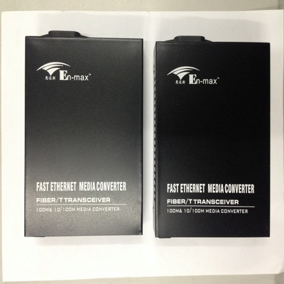 恩迈斯单纤光纤收发器 内置电源EN-139-NF-20KM光电转换器