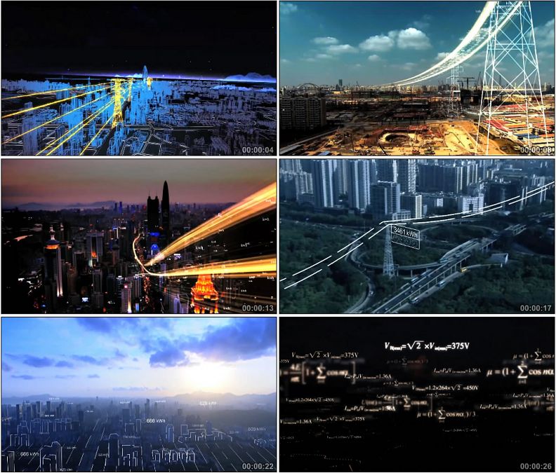 电网电力输送供应传输量新能源高清实拍视频素材