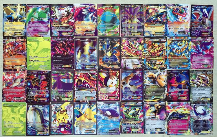 年终优惠神奇宝贝宠物小精灵EX英文游戏卡片60张不同含mage/18张