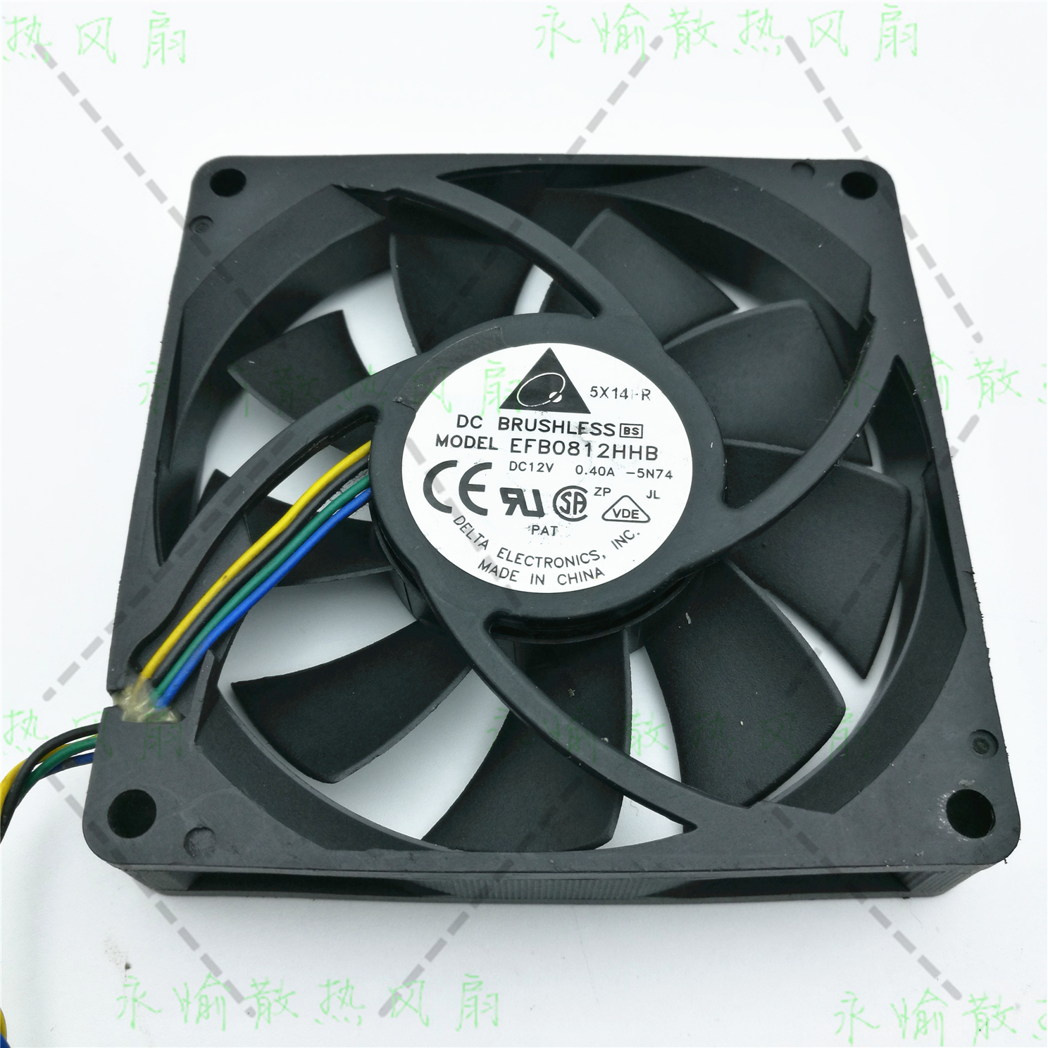 原装台达 EFB0812HHB 12V 0.4A 8015 4线PWM温控 散热风扇 8cm