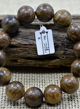 印尼马泥涝老料沉香手串1.6cm16mm品相香韵26克批 发