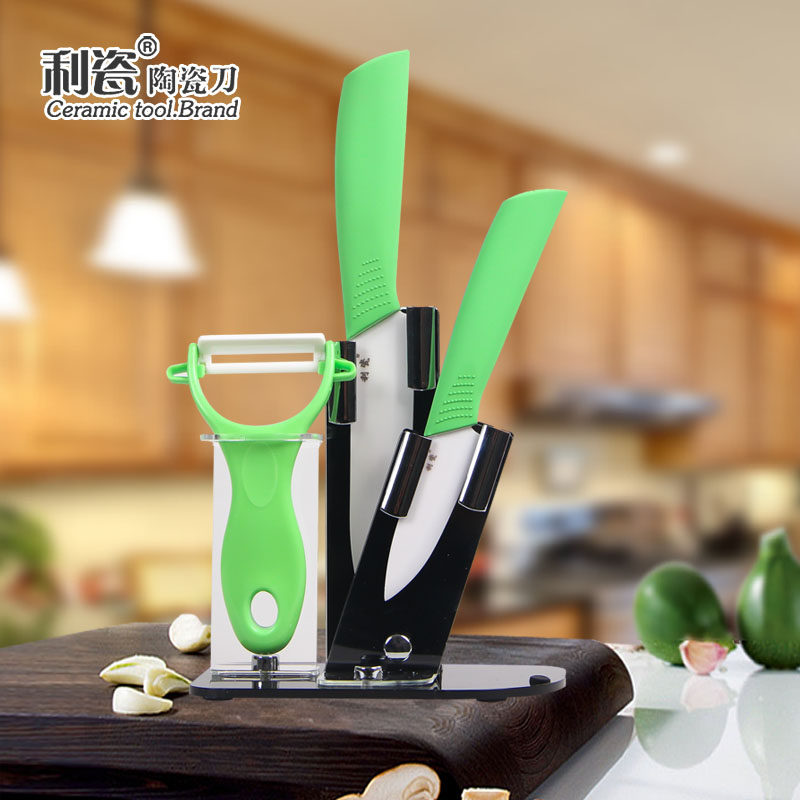利瓷陶瓷刀套装 陶瓷切片刀水果刀瓜果刨刀厨用陶瓷刀套装送刀架在类目 厨房/烹饪用具, 烹饪用具, 刀具, 菜刀中 - 来自Buy2taobao.com提供专业的淘宝代购服务