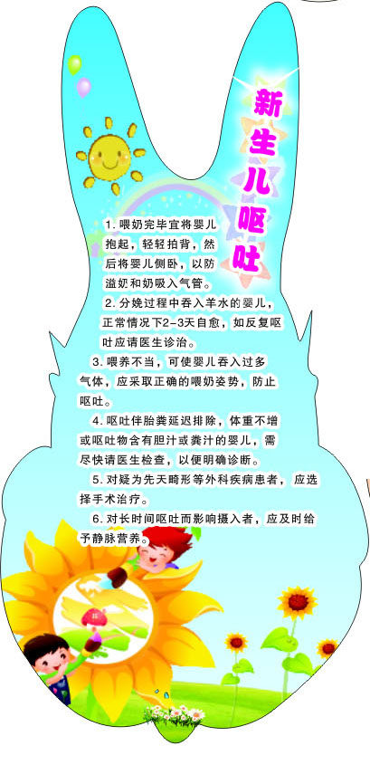 742海报印制展板写真喷绘贴纸582母婴知识新生儿呕吐