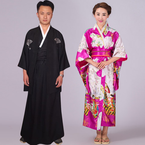 古装日本和服女正装传统改良名族男士和服舞台cos动漫花魁演出服 - 封面