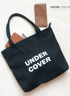 zenmo 日系文艺 简约大容量帆布单肩包手提包 购物袋 休闲女包