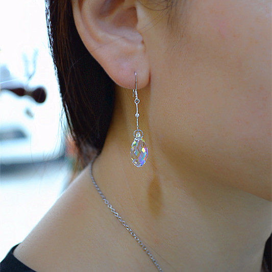 子徐 原创手工925银耳环 水晶单水滴耳坠 气质简约女士耳饰品礼物在类目 饰品/流行首饰/时尚饰品新, 耳饰, 耳环中 - 来自Buy2taobao.com提供专业的淘宝代购服务