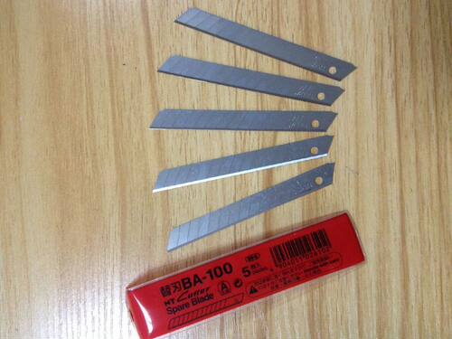 日本进口NT CUTTER BA-100 58度介刀片 雕刻刀片手机贴膜美工刀片