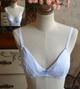 111501外贸原单纯棉清新波点两款 舒适高端文胸75d75b70c75a80c85b