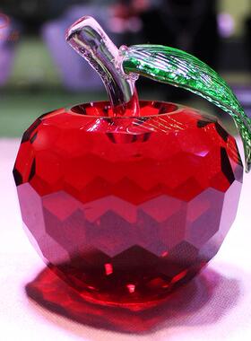 客厅格子汽车水晶苹果送女友礼物