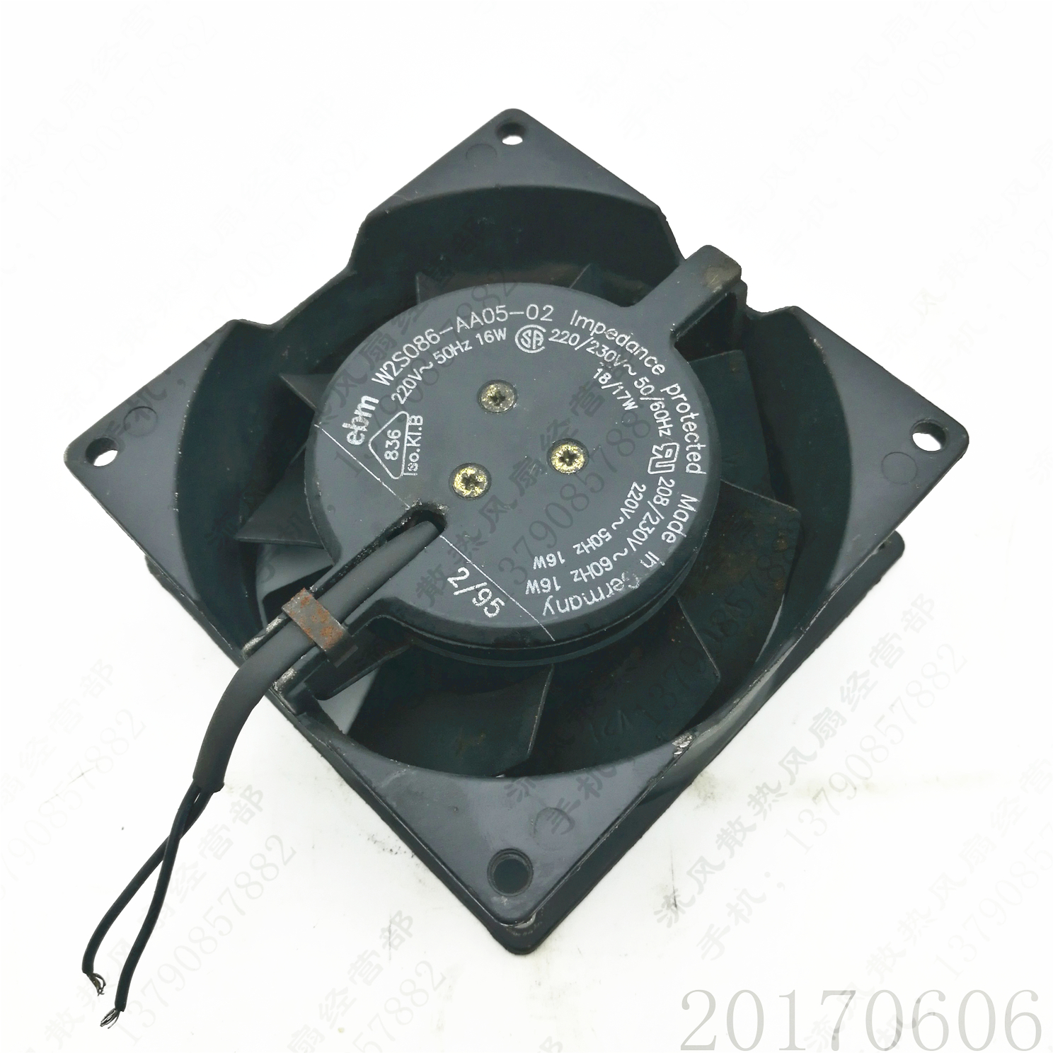 原装德国ebm W2S086-AA05-02 9CM 9238 230V 16W全金属耐高温风机