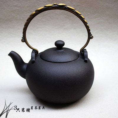 宜龙台湾手工泡茶黑陶烧水壶
