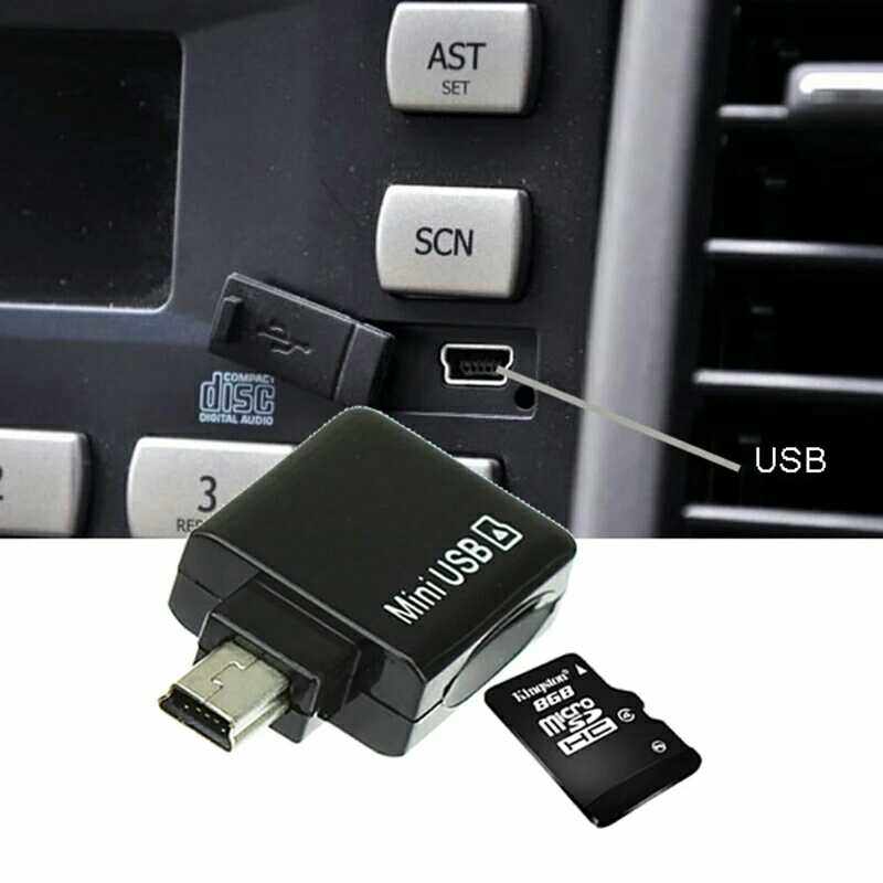 汽车mini读卡器车载MP3梯型T口USB接口tf手机内存卡迷你插卡专用
