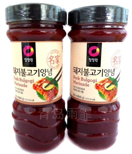 包邮韩国烤肉酱进口清净园烤肉酱 猪肉酱 腌制猪肉酱840g韩式调料 - 封面