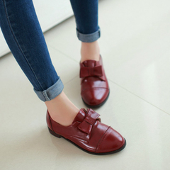 Designer shoes retro low 2015 spring hollow shoes fashion shoes low heel minimalist round head bow shoes