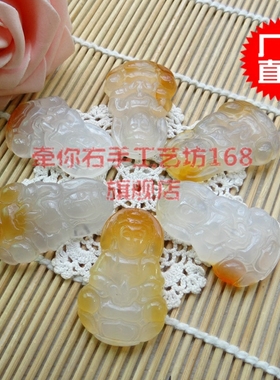 观音绳子玛瑙石精雕天然编织项链