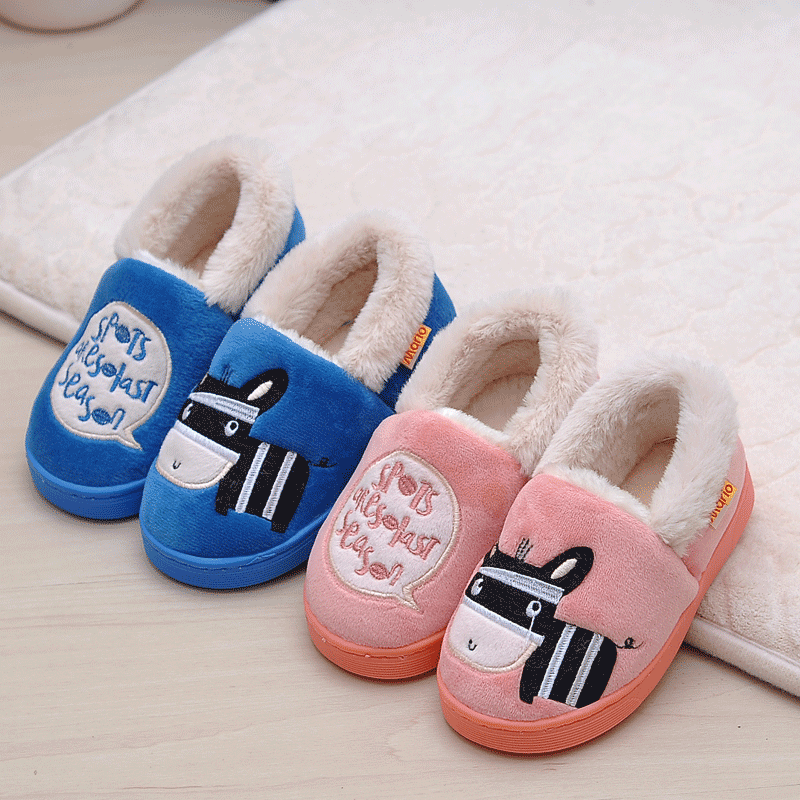 Pantoufles enfants en suède CHEERFUL MARIO pour hiver - semelle tendon - Ref 1012241 Image 4