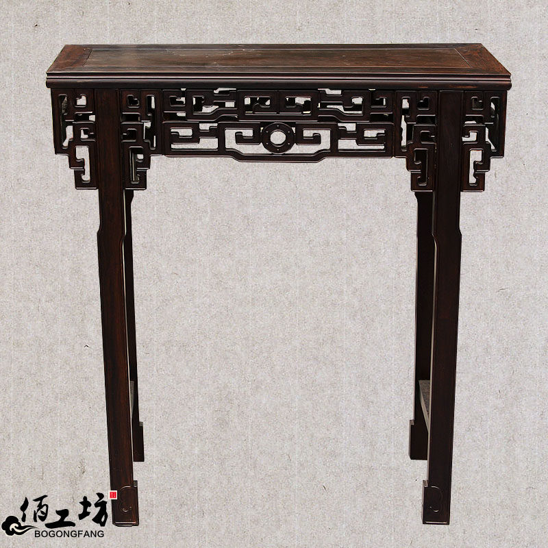 供桌香案佛桌供案案台神台条案中堂卷头几仿古典中式实木黑檀红木