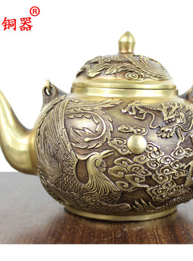 龙凤呈祥茶壶摆件工艺品