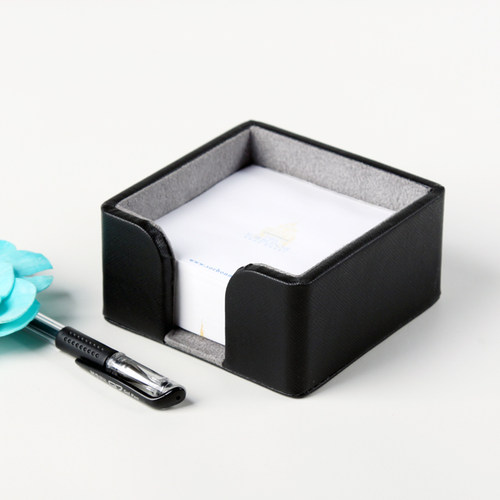 品地高档皮质创意办公用品文具 桌面便签纸便签盒座 个性定制商务 - 封面