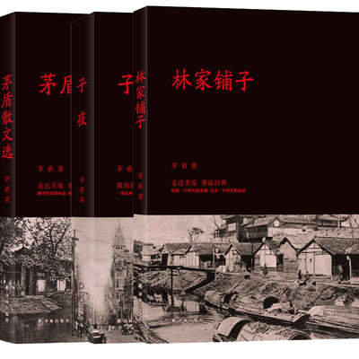 茅盾作品 子夜+林家铺子+茅盾散文选3册 茅盾著 译林出版社 文学小说BB3