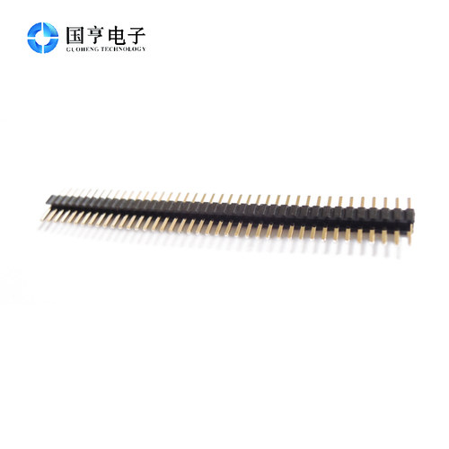 间距1.27MM 单排排针 单排针 1*40PIN微黄镀金排针 针长7.2MM