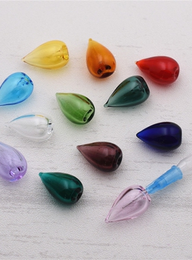 CoolDIY香薰精油水滴琉璃瓶吊坠 香水精油项链耳饰挂件手工DIY