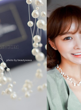 韩国进口饰品百搭串珠鱼线短项链