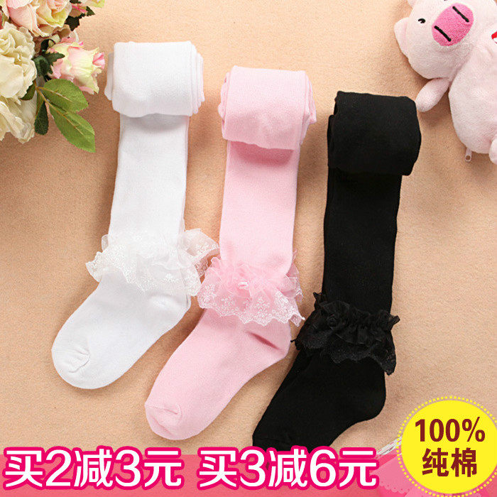 儿童3女童女孩4小孩子6打底裤连裤袜春秋5连脚袜裤7公主8纯棉9岁|ruв категории Детская одежда, носки (детей в возрасте 0 - 16) - от Buy2taobao.com для оказания профессиональной услуги покупки агента Taobao