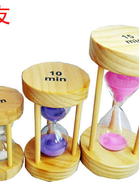 松木沙漏餐厅计时器老友松木摆件