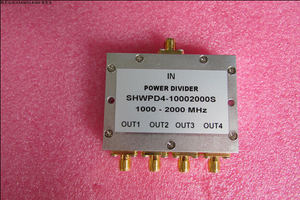 1000-2000MHz 10W SMA RF 射频同轴4路 一分四功分器 频率可定制