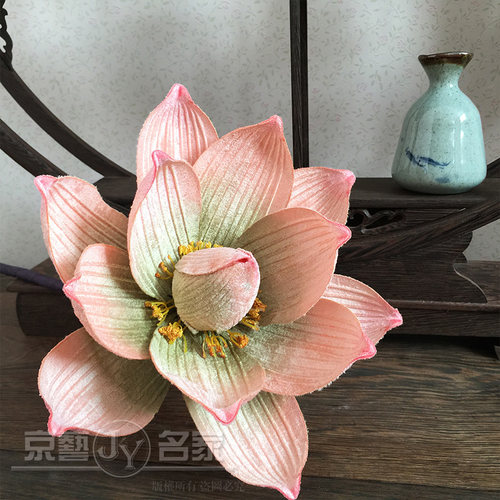 仿真花荷叶绢花欧式绒布供佛装饰