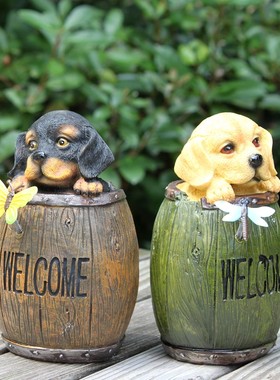 欧美风原单园艺花圃酒桶欢迎牌